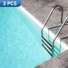 Vellynoox Stainless Steel Pool Ladder Steps Replacement 3-Pack 18.37" Universal
