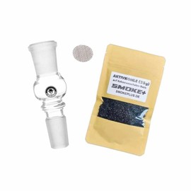 Heisenberg Activated Carbon Adapter Complete Set 18.8 mm Including 25 g Coco Activated Carbon + Sieve & Smoke + Sticker