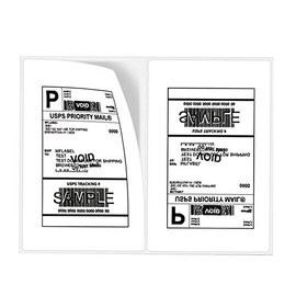 PAPRMA Half Sheet Self-Adhesive Shipping Labels for Laser & Inkjet Printers, with Rounded Corner (100 Sheets, 200 Labels)