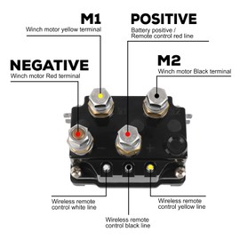 ZESUPER Winch Solenoid 12V 500 A Relay Contactor Solenoid Relay for 8000-15000lb ATV UTV Truck Winch Replacement