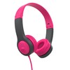 JLab JBuddies Folding Kids Wired Headphones Gen 2, Pink/Grey, Toddler