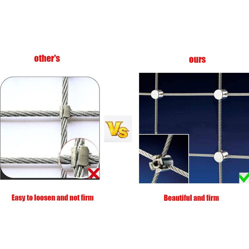 XXHong 316 Stainless Steel Cross Cable Clamps for Wire Cables
