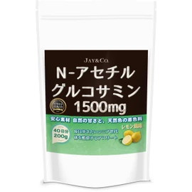 JAY&CO. Highest Standard 1500mg N-Acetyl Glucosamine Powder (Lemon, 200g)
