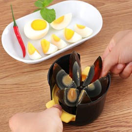 Leeneen 4 Way to Cut Egg Slicer Strawberry Slicer Egg Cutter Multifunctional Mold Cutter Suitable for slicing various fruits such as artifact boiled eggs, strawberries, kiwi fruits and more