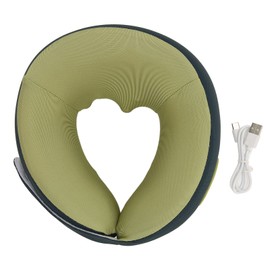 Electric Neck Massage Pillow 360 Degree Surround Support Noise Reduction Design U Shaped Neck Massager Blue