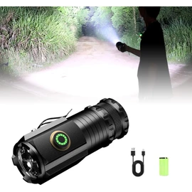 Mini Linterna Súper Potente, Clip Tipo Bolígrafo Multifuncional con 3 LED de Alta Potencia, Linterna Pequeña Resistente al Agua Ideal para Exteriores (1)