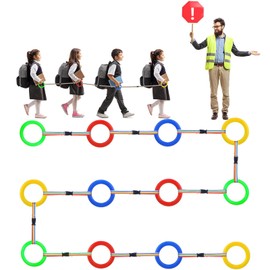 Berlune 24 Pack Toddlers Walking Ropes Preschool Walking Rope for Kids Colorful Line Safety Loops Detachable Transition Rope for Children's School Kindergarten Daycare Outdoor Supplies Wrist Leashes