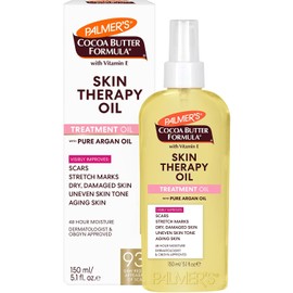 Palmer's Cocoa Butter Formula Skin Therapy Oil – Aceite de Tratamiento Corporal con Manteca de Cacao, Vitamina E, Aceite Puro de Argán, Obstetra y Dermatológicamente Probado, 150ml