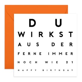 Central 23 - Lustige Geburtstagskarte – Du wirkst aus der Ferne - Humorvolle Glückwunschkarte zum Geburtstag für Männer Frauen Ihn Sie - Mit witzigen Aufklebern