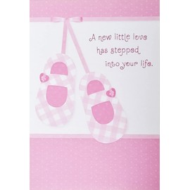 Greeting Card A New Little Love Has Stepped Into Your Life - Congratulations On Your Baby Girl Daughter Birth
