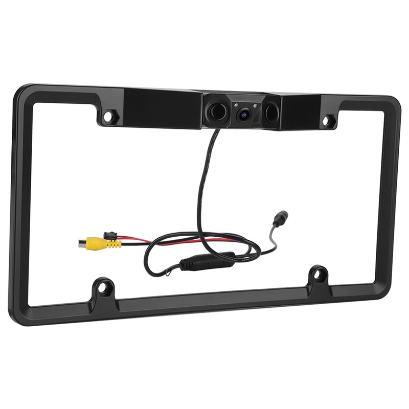 License Plate Camera,3 in 1 Car License Plate Frame Parking