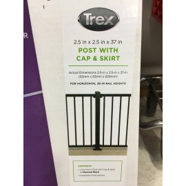 Trex BKAL252537RCAP Signature 2-1/2" x 2-1/2" x 3-1/4' Charcoal Black Deck Post