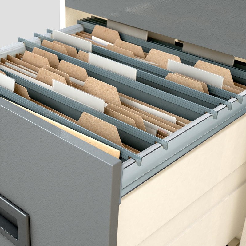 Dinifee 4 Pack Front-to-Back File Drawer Rails for Hanging File