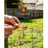 Epoify Electric Fence Polywire Kit, 500m/1650FT with 50 Insulators &