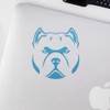Transparent Decal Stickers Of American Bully Icon Dog Head (Azure