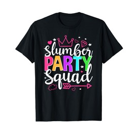 Womens Cute Slumber Party Squad Matching Sleepover T-Shirt