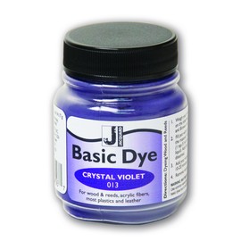Jacquard Basic Dye .5oz - Crystal Violet - The Perfect Solution for Hard to Dye Materials - Wood - Reeds - Straw - Paper - Leather - Hemp and More