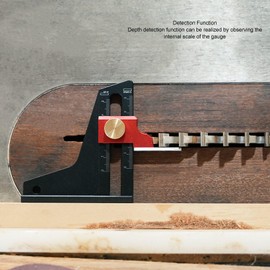 Multifunctional Height Aluminum Alloy Saw Table Depth Measuring Ruler with Hollow Design, Sturdy, Wear Resistant for Woodworking