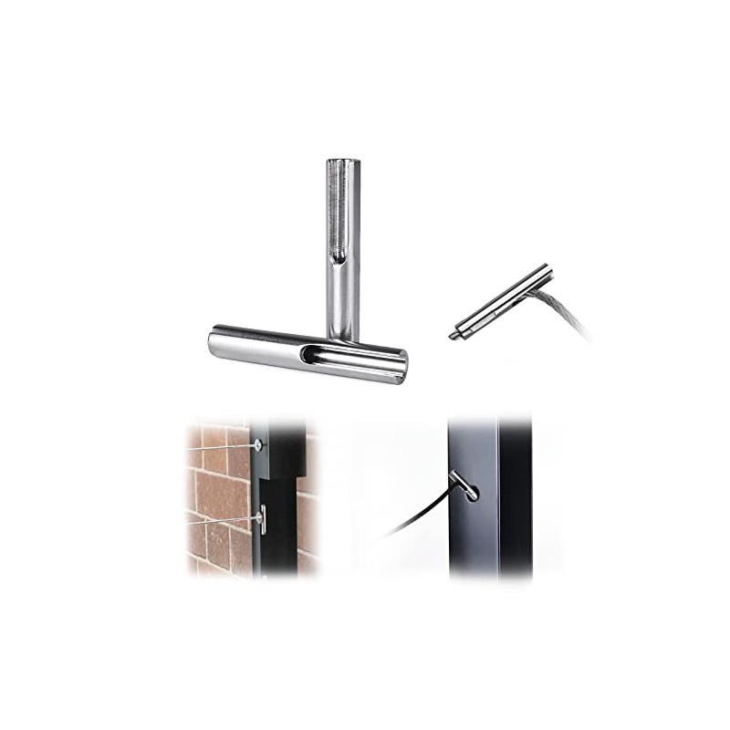 Muzata 20 Pack 1/8" Invisible Cable Railing Kit Hardware Cable