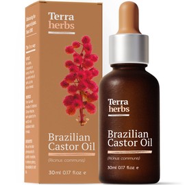 100% Pure Brazilian Castor Oil Hair Growth - Organic Cold Pressed Castor Oil, 76% More Hydrating Castor Oil Organic Cold Pressed - GMO and Preservative Free Castor Oil Eyelashes