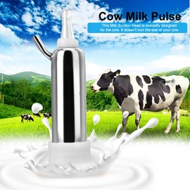 Farm Milking Machine Accessories, Replacement Stainless Steel Cup Shell & Inflation Liner Milk Pulse Controller for Electric Cow Milking Machine