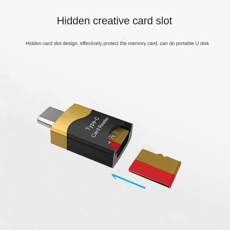 Snblzhef Type-C Card Reader Mobile OTG Card Reader Hidden Card