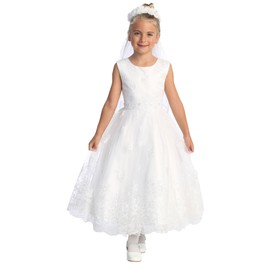 Vestidos de Primera comunión 10-12 Vestido de Primera comunión niña 12 holy First Communion Dress for Girls 10-12 Catholic First Communion Dresses for Girls 10-12 White 1st Communion Dress