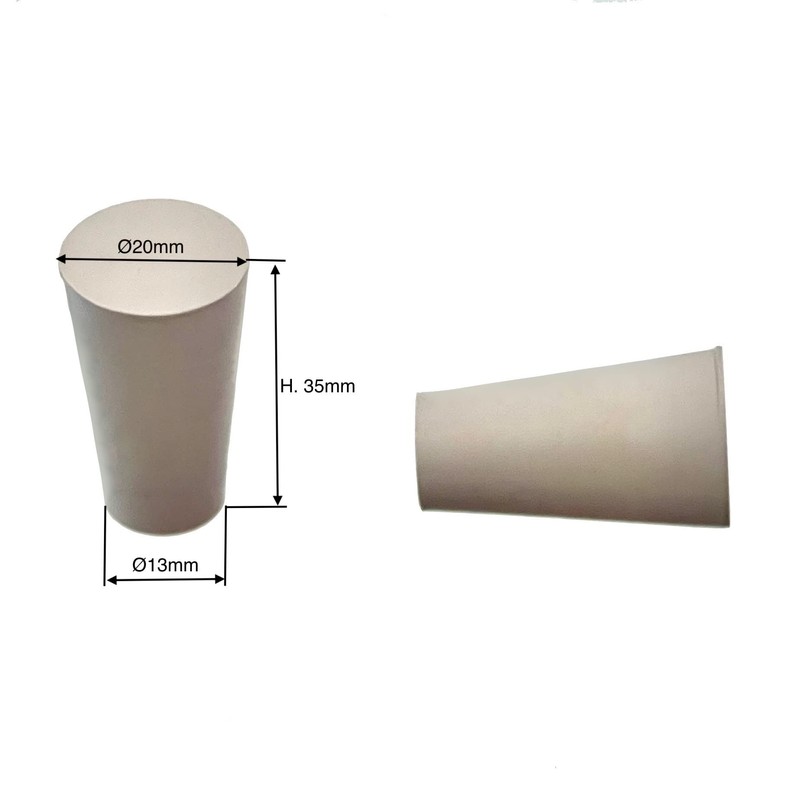 Dugo Rubber Stoppers, Conical Plugs, Natural Rubber – Choice of