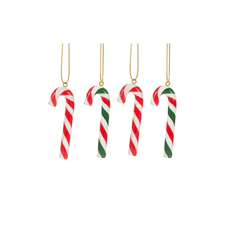 Sass & Belle Resin Candy Cane - Set Of 4