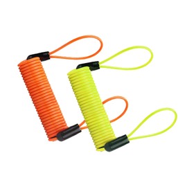 fKiZanthene 2Pcs Disc Lock Reminder Cable, 145 cm Retractable Motorcycle Disc Lock, High Visibility Security Accessory for Outdoor Theft Protection