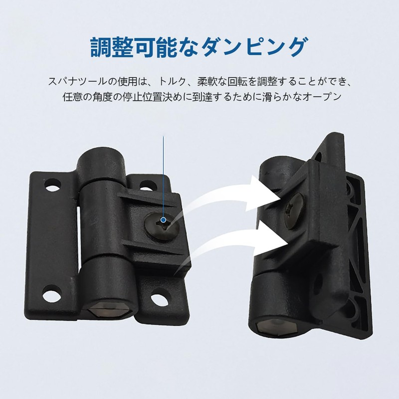Flat Torque Hinges Stop Hinges [Set of 2] Adjustable Torque
