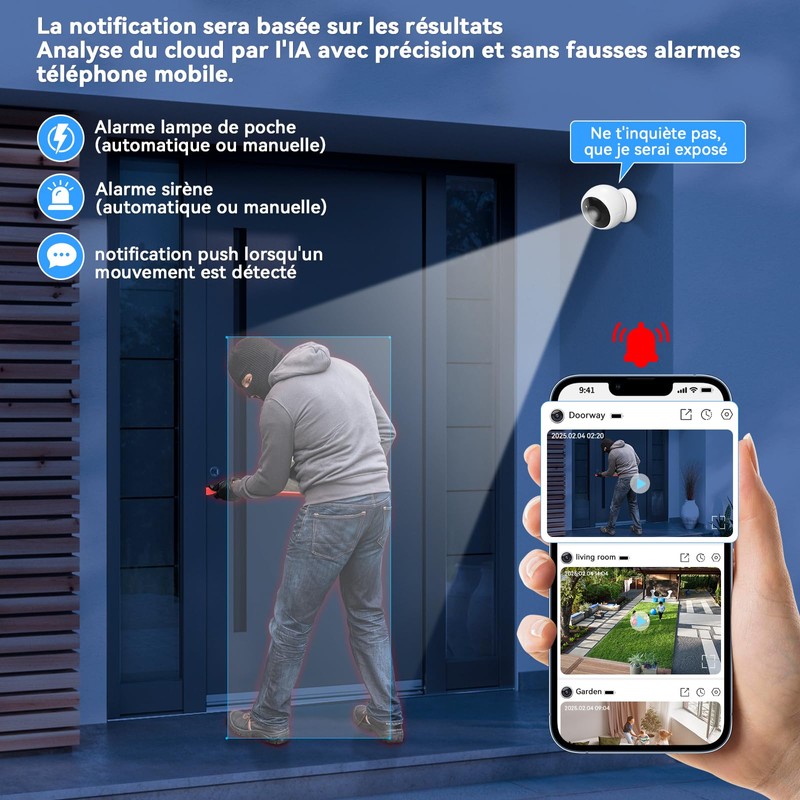 Wireless Security Cameras for Outdoor Use Magnetic - 2K HD