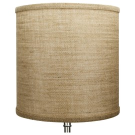 FenchelShades.com 10" Top Diameter x 10" Bottom Diameter 10" Height Fabric Drum Lampshade Spider Attachment (Burlap Natural)