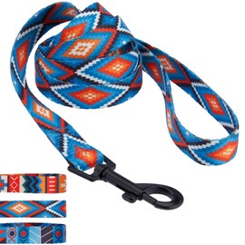CollarDirect Nylon Dog Leash 5ft Tribal Pattern Durable Walking Pet Leashes for Dogs Small Medium Large Puppy (Pattern 1, M, New)