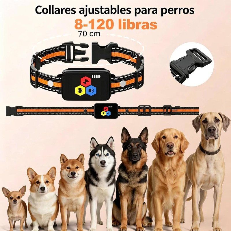 1000m Collar Antiladridos Perro,4 Modos De Entrenamiento