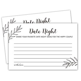 None Brand, Date Night Ideas Cards, 50 Cards, Perfect for The Bride and Groom, Husband, Wife, Boyfriend, Girlfriend, Anniversary 4In x 6In, M 05, White