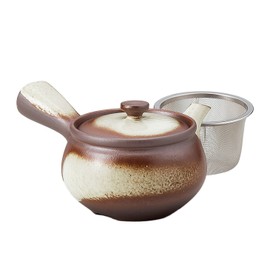 Banko Ware 477-06-713 Round Bowl White Banko Teapot (with tea strainer)