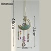 Kawlxpp Handmade Crystal Decor Hanging Moon Suncatcher with Glass Prisms