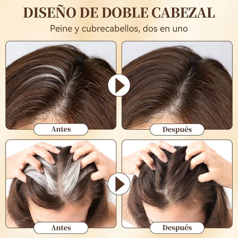 Peine de Tinte para Cabello – Retoca Canas Rápido, Waterproof