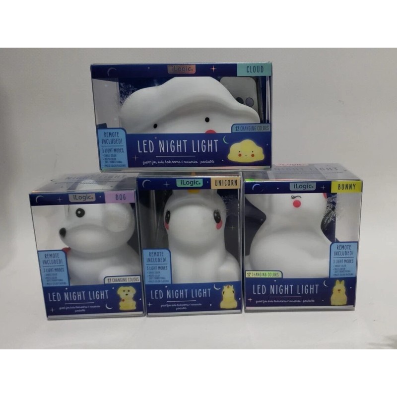 Ilogic 'Dog' Led Night Light, 3 Light Modes, 12 Changing