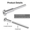 50 Pack Cable Railing Kit, 1/8" Stainless Steel Invisible Cable