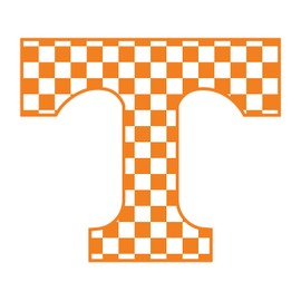 Craftique University of Tennessee Decals (Orange Checker (3 in, 6 in, 12 in), 6 in)