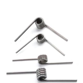 10 Pcs Silver Torsion Spring, Stainless Steel Small Torsion Springs,Tiny Torsional Spring, 90° Deflection Compression Spring Kit for Repair Tools Woodworking DIY,Mechanical Compression Springs（50mm）