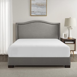 Comfort Spaces Coolmax Cooling Sheets Moisture Wicking Super Soft, Fade Resistant, 16" Deep Pocket, All Around Elastic - Warm Weather for Night Sweats, White Queen