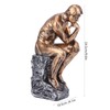 HERCHR Statue Bronze The Thinker Man Bronze Sculpture, Deep Contemplation