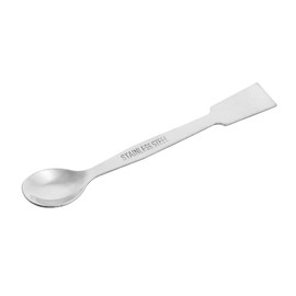 Scoop with Spatula, 5.9" - Stainless Steel, Polished - One Flat End, One Spoon End - Eisco Labs