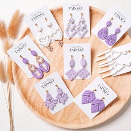 TAINSKY Polymer Clay Cutters, Set of 19 Shapes Boho Clay Cutters for Polymer Clay Jewelry, Organic Clay Earrings Cutters, Polymer Clay Cutters for Polymer Clay Jewelry Making