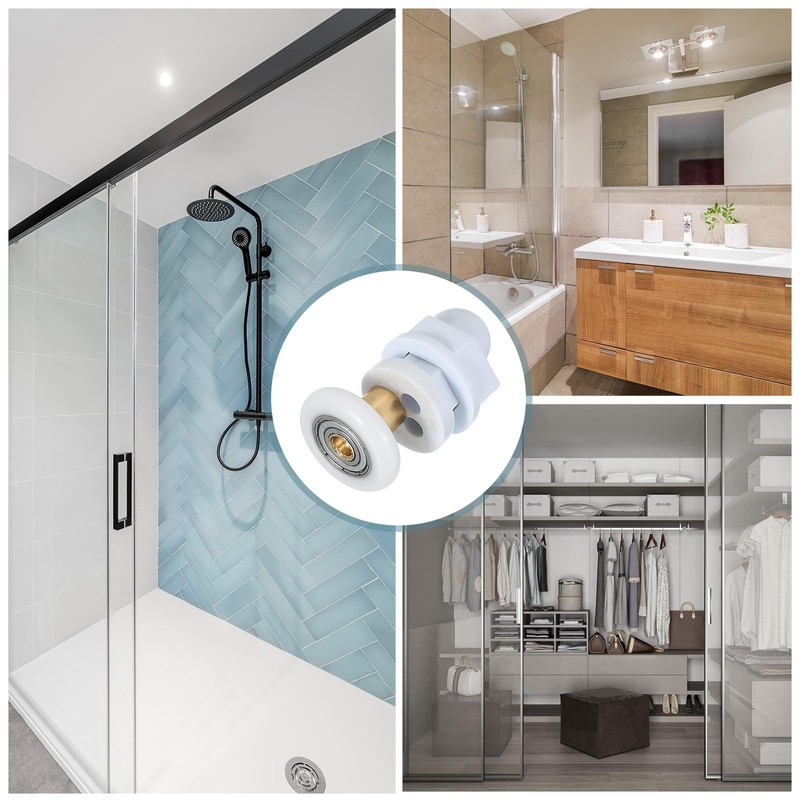 sourcing map 23mm Shower Door Rollers, Sliding Shower Doors Runners