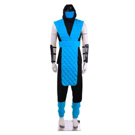 Disfraz de cosplay para hombre MK 11 Sub Zero de 1791, Azul 1, X-Large