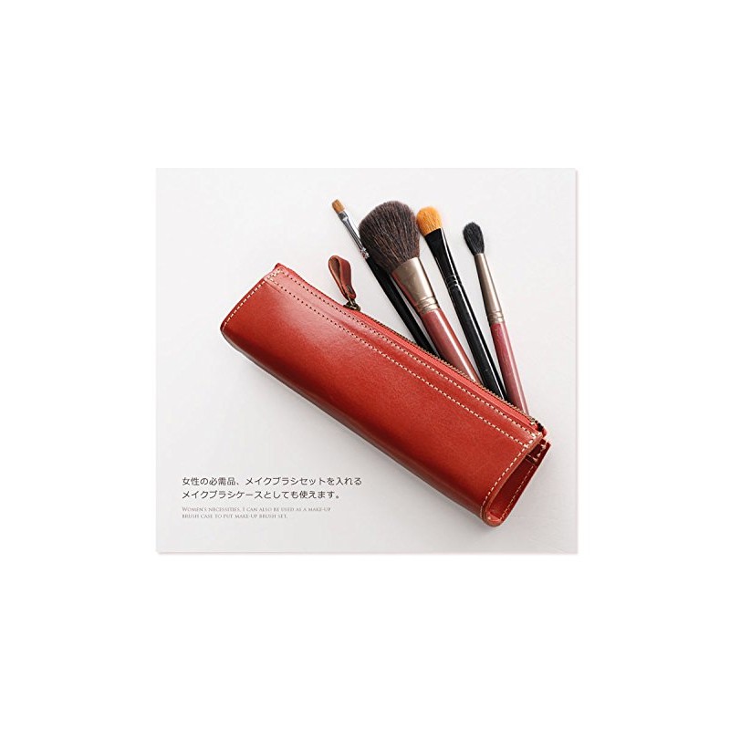 Jamale Tochigi Leather, Genuine Leather, Pen Case, Made in Japan,